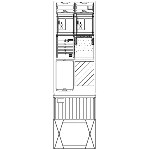 Elsta Mosdorfer - Zähler-Komplettschrank Zähleranschlusssäule ZS342B.S3.12V A340 S3 2Z BKEI 12TE