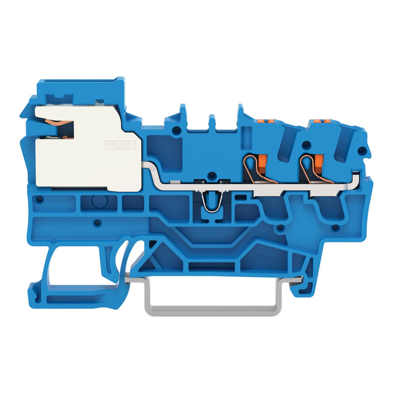 WAGO - Neutralleitertrenn-Reihenklemme 2-Leiter-N-Trennklemme 2202-7214 2,5,PushinCAGECL.,bl − 50 Stück
