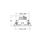 Brumberg Leuchten - Downlight/Strahler/Flutlicht LED-Einbaudownlight 230 V 40642173 3000K, 54Gr