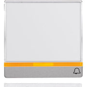Berker - Abdeckung/Bedienelement für Installationsschalterprogramme Wippe alu/lack 16966074 mit Linse u.BSF