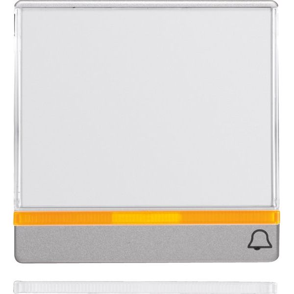 Berker - Abdeckung/Bedienelement für Installationsschalterprogramme Wippe alu/lack 16966074 mit Linse u.BSF