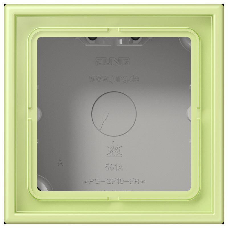 Jung - Aufputzgehäuse für Unterputzgerät Aufputz-Kappe 1fach LC 581 A 222 vert jaune clair