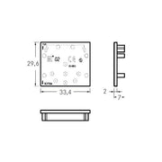 Brumberg Leuchten - Mechanisches Zubehör/Ersatzteile für Leuchten Endkappen-Set 53024080 (VE2) schwarz