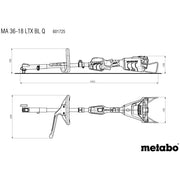 Metabowerke - Antriebseinheit für Gartenwerkzeuge Akku-Multifunktionsantrieb MA 36-18 LTX BL Q