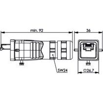 Telegärtner - Modularer Steckverbinder STX V5 RJ45-Steckerset 100007467 AWG24-27 Cat.6 M