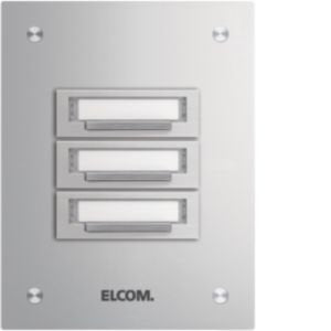 Elcom - Klingeltableau für Türkommunikation UP-Klingelplatte KUP-3/1 EV1 3Tasten,1reihig,EV1