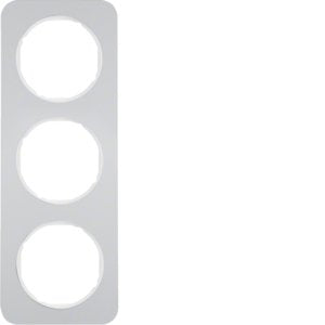 Berker - Abdeckrahmen Rahmen Alu/pows 10132174 3fach