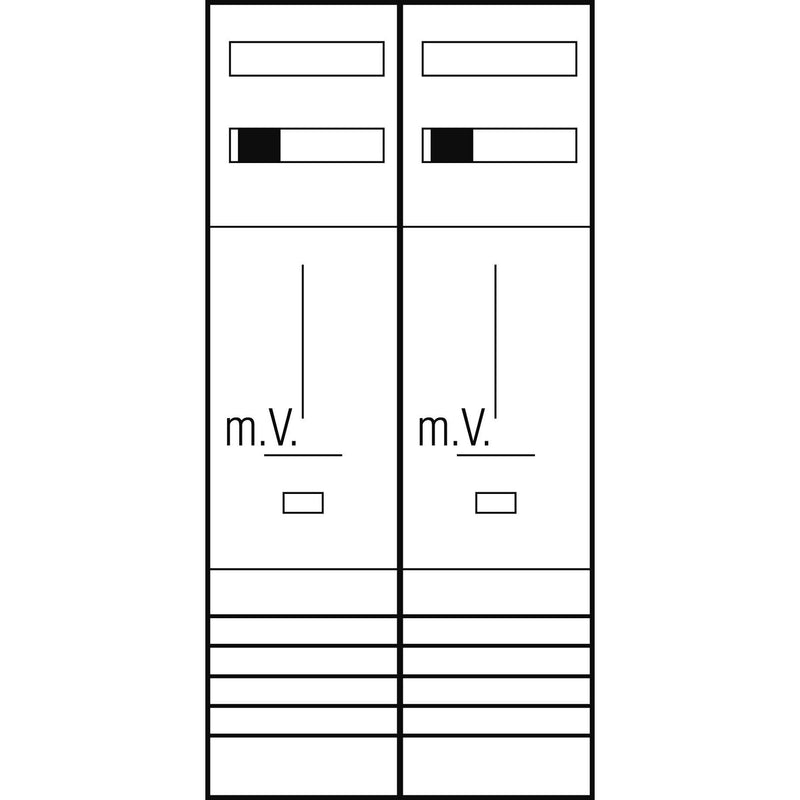 ABN - Zählerfeld Zählerplatz Z27720 3Pkt 2Z