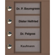 TCS Tür Control - Montageelement für Türstation Audioaußenstation 1-reihig PDT04-EB/04 Erw. 4 Tasten bronze