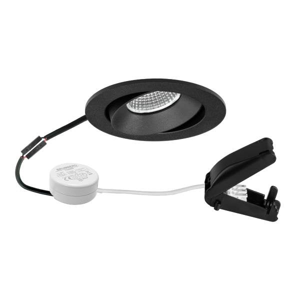 Brumberg Leuchten - Downlight/Strahler/Flutlicht LED-Einbaustrahler 230V 40479183 3000K, sw