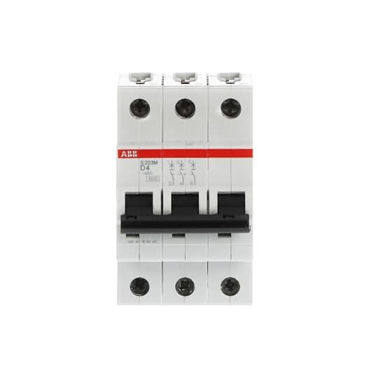 ABB Stotz S&J - Leitungsschutzschalter Sicherungsautomat S203M-D4 10kA 4 A 3P