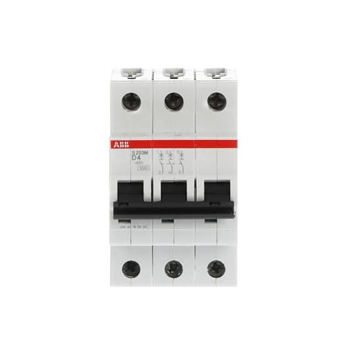 ABB Stotz S&J - Leitungsschutzschalter Sicherungsautomat S203M-D4 10kA 4 A 3P