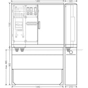 Hensel - Verteilerschrank für Energieversorgung Ladeverteiler Mi EV 44kW 3010 b. z. 3 Doppelladepu