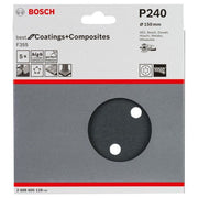 Bosch - Schleifpapier/Schleifvlies PRO F355 Schleifblatt, 150 2608605128 mm, G240, 5-tlg