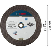 Bosch - Trenn-/Schleifscheibe PRO Metal Gebundene 2608600649 Trennscheibe 300 x