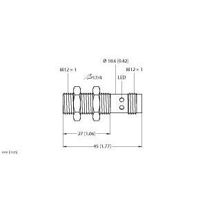 Turck - Kapazitiver Näherungsschalter Sensor BCT4-M12-IOL-H1141 kapazitiv − 1 Stück