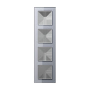 Jung - Abdeckrahmen Glasrahmen 4fach AC 584 GL KG kristallgrau