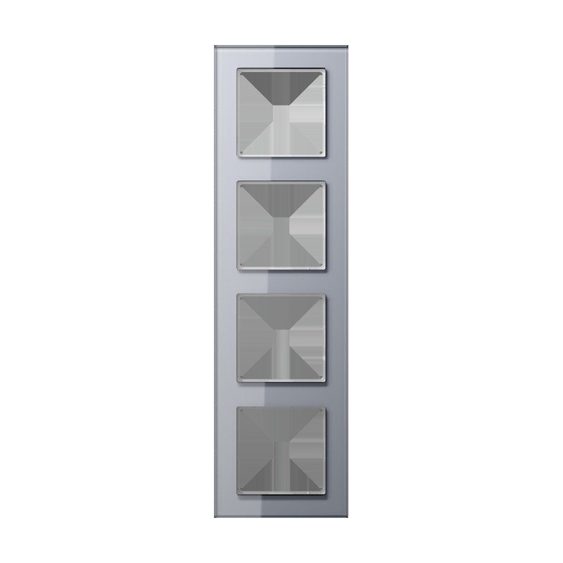 Jung - Abdeckrahmen Glasrahmen 4fach AC 584 GL KG kristallgrau