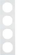 Berker - Abdeckrahmen Rahmen pows/gl 10142289 4fach