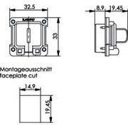 Telegärtner - Zubehör/Ersatzteile für modulares Anschlusssystem EB-Flansch ohne Montageset 100023157 für AMJ-Modul/Kuppl