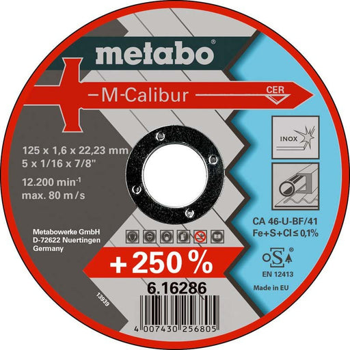 Metabowerke - Trenn-/Schleifscheibe Trennscheibe M-Calibur 616286000 125x1,6x22,23mm − 25 Stück
