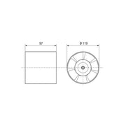 Maico - Kleinraumventilator Rohreinschubventilator ERV 120 TC DN120, mit Timer