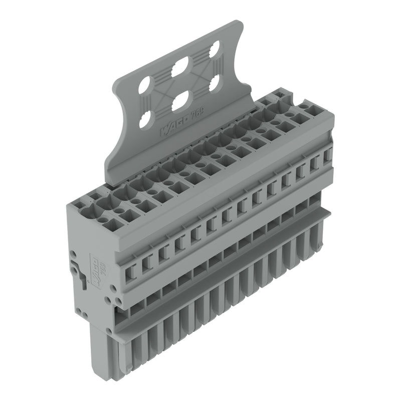 WAGO - Ein- und mehrpolige Klemmenleiste 1-Leiter-Federleiste 769-114/145-000 CAGECLAMP,4mm²,gr − 10 Stück
