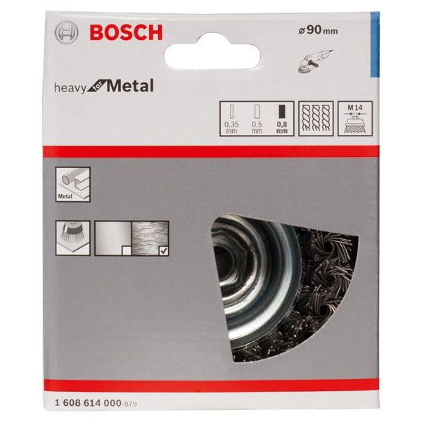 Bosch - Rotierende Drahtbürste PRO Metal heavy 1608614000 Topfbürste 90 x 0,8