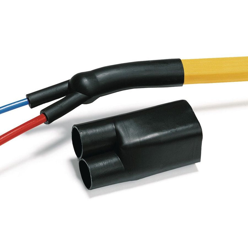 HellermannTyton - Aufteilkappe Zweifinger-Formteil 218-2-B8W-PO-X-BK PO-X schwarz − 50 Stück