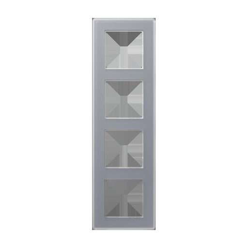 Jung - Abdeckrahmen Glasrahmen 4fach AV 584 GLM KG kristallgrau