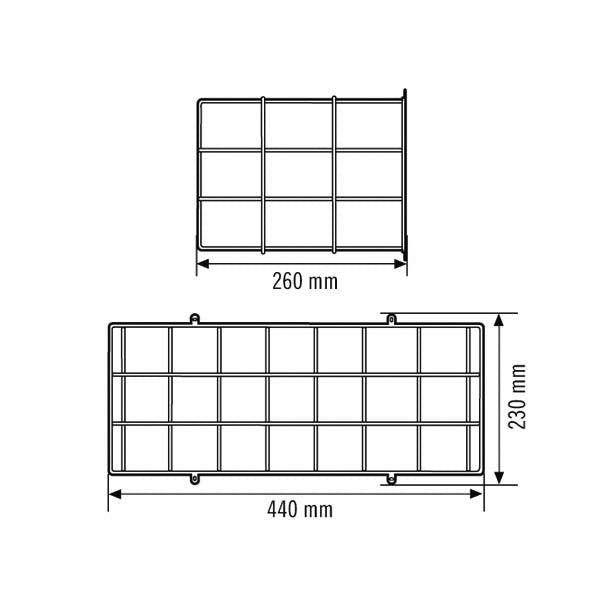 ESYLUX - Mechanisches Zubehör/Ersatzteile für Leuchten Schutzkorb 260 ws SLX/ELXBASKETGUARDC. f. Serie ELX + SLX