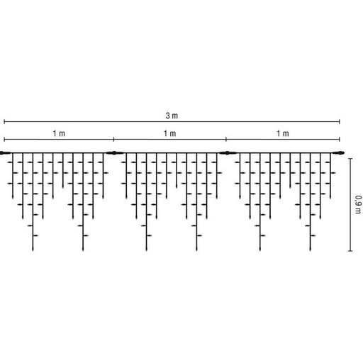 Scharnberger+Hasenbein - Festbeleuchtung LED-Ice Lite 174 58354 3x0,9m 230V Outdoor