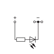 WAGO - Bauelement-Reihenklemme 3-Leiter-FV-LED-Klemme 279-674/281-434 asymetrisch − 100 Stück