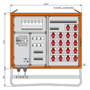 Walther Werke - Baustromverteiler Verteilerschrank WV0578CR1 138kVA f.Container