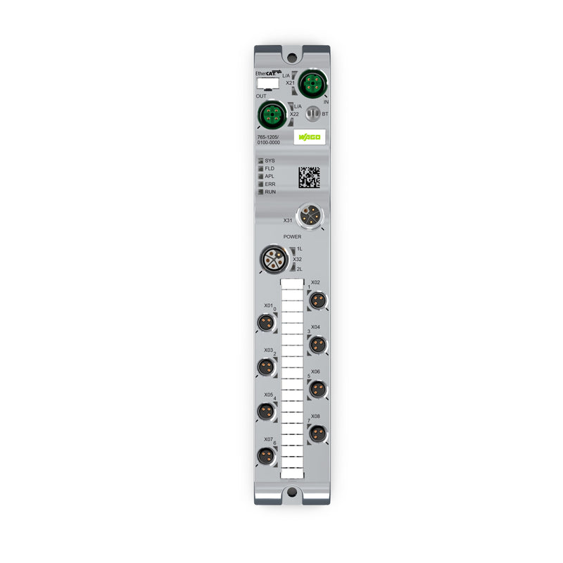 WAGO - Feldbus, Dez. Peripherie - Digitales Ein-/Ausgangs-Modul Digitalein-/-ausgang 765-1205/100-000 8-Kanal, EtherCAT