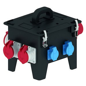 Bals Elektrotech - CEE-Steckdosen-Kombination (IEC 60309) Vollgummiverteiler 522144 tragbar