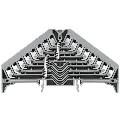 Weidmüller - Durchgangs-Reihenklemme Potentialverteilerklemme PPV 8 GR 35X7.5 WS − 20 Stück
