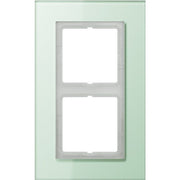 Jung - Abdeckrahmen Rahmen 2-fach mt ws LSP 982 GLAS waage/senkrecht