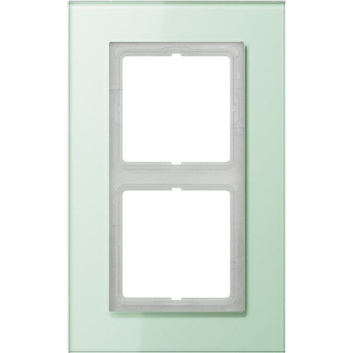 Jung - Abdeckrahmen Rahmen 2-fach mt ws LSP 982 GLAS waage/senkrecht