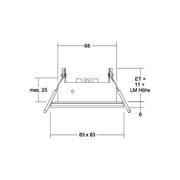 Brumberg Leuchten - Downlight/Strahler/Flutlicht Einbaumodul quadratisch 45321070