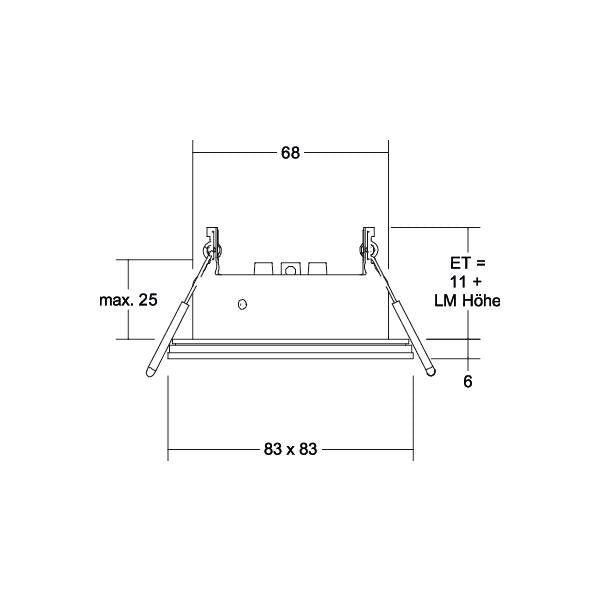 Brumberg Leuchten - Downlight/Strahler/Flutlicht Einbaumodul quadratisch 45321070