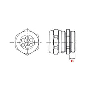 Plica - Kabelverschraubung 905351333 M32 7x7mm PA6/GFK