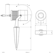 EVN Lichttechnik - Downlight/Strahler/Flutlicht P-LED COB Spot m.Erdspieß PC 671002 alu-mt 24VDC 10W 3000K IP65