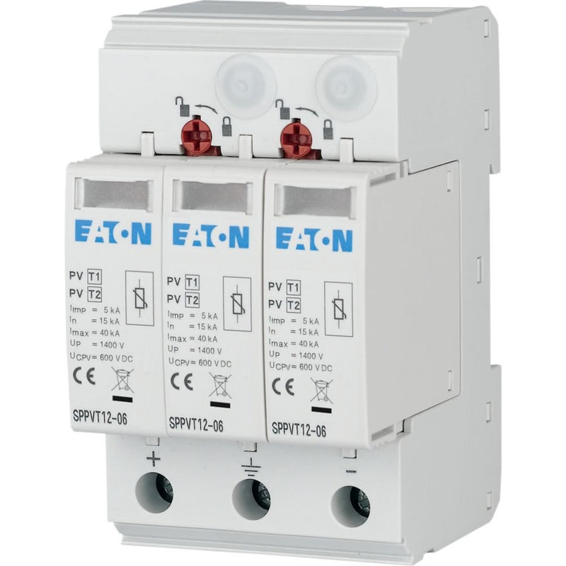 Eaton - Überspannungsableiter für Energietechnik/Stromversorgung Überspannungsableiter SPPVT12-06-2+PE steckbar, 600VDC