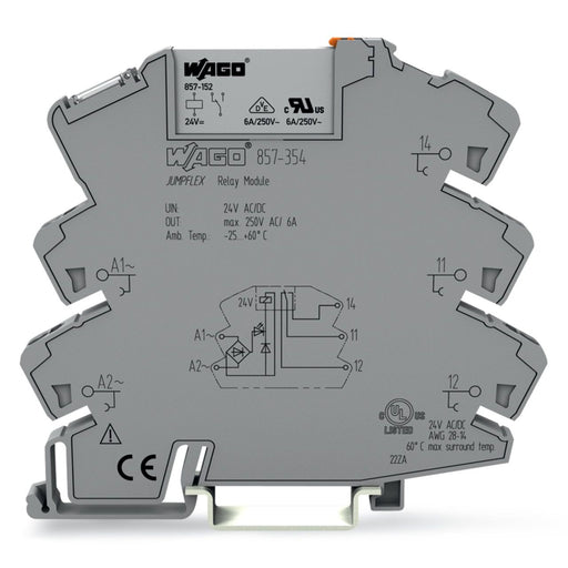 WAGO - Schaltrelais Kleinschaltrelais m.Sockel 857-354 UC24V 8,5mA − 25 Stück