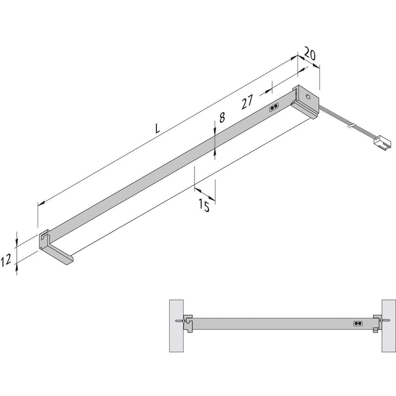 Hera - Decken-/Wandleuchte LED-Schrankinnenleuchte 61001213101 417mm