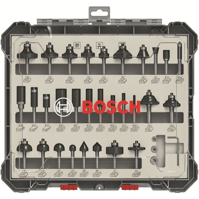 Bosch - Werkzeugset PRO Fräsersatz gemischt, 2607017476 Schaft 1/4