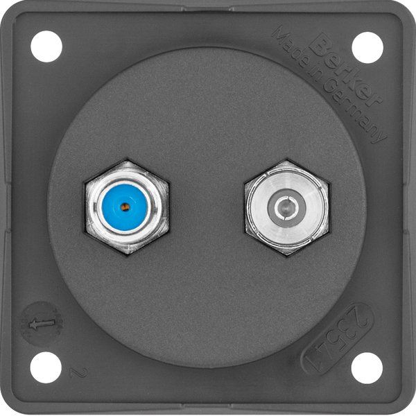 Berker - Antennensteckdose Antennen-Steckdose 945602505 Radio/SAT anth