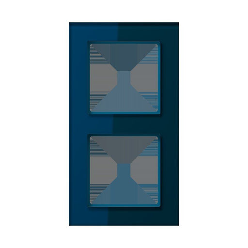 Jung - Abdeckrahmen Glasrahmen 2fach AC 582 GL NB nachtblau − 1 Stück by Jung
