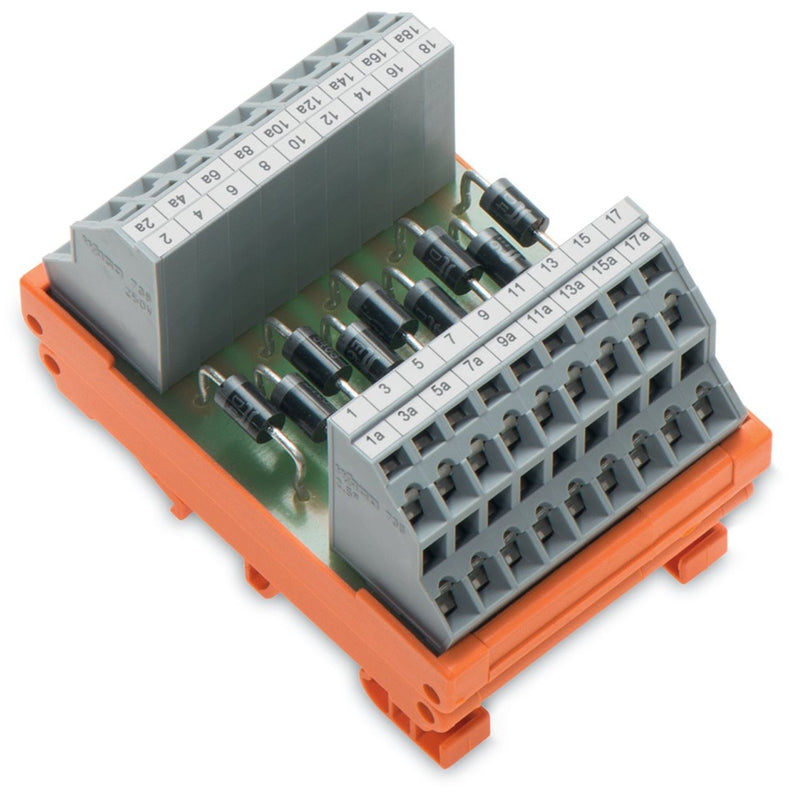 WAGO - Bauelement-Reihenklemme Diodengatter offen 289-105 9Dioden1N o.Montagep